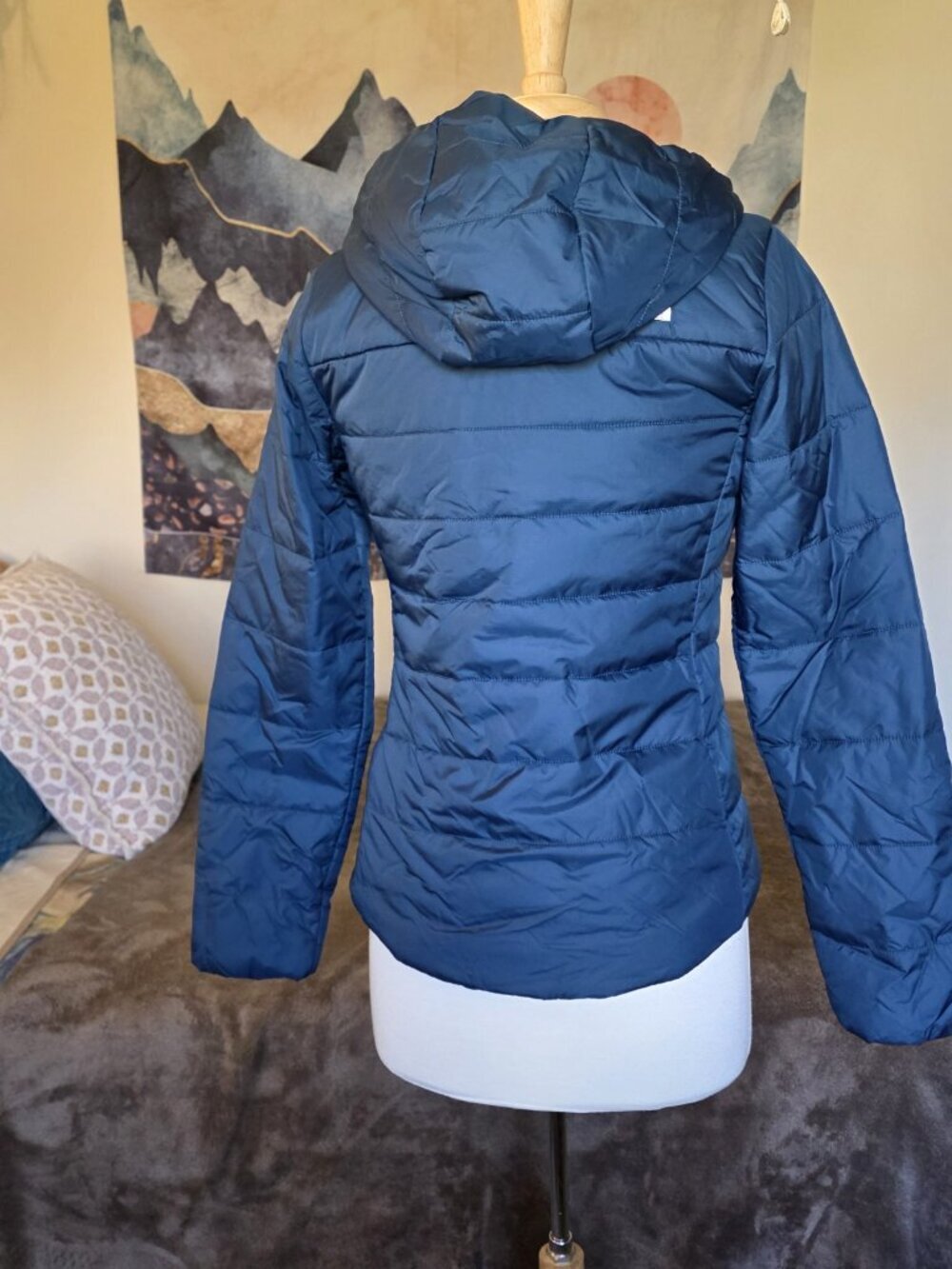 NWT The North Face Monterey Blue Flare Insulated Puffer Hoodie Jacket S - Picture 11 of 16